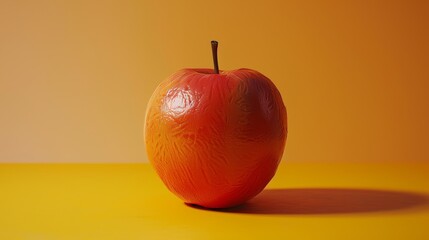 Sticker - A close up of a red apple with a stem