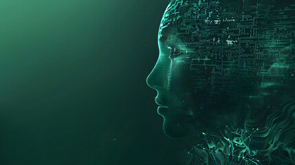 Poster - Artificial intelligence, technology, and web background. Virtual concept design
