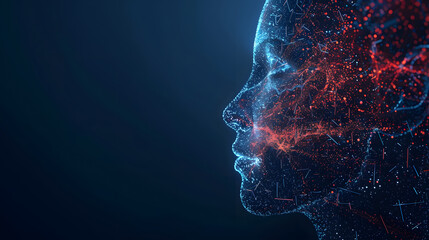 Poster - Artificial intelligence, technology, and web background. Virtual concept design