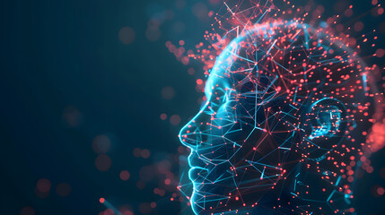 Poster - Artificial intelligence, technology, and web background. Virtual concept design