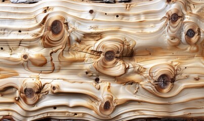 Wall Mural - light birch wood texture with knots