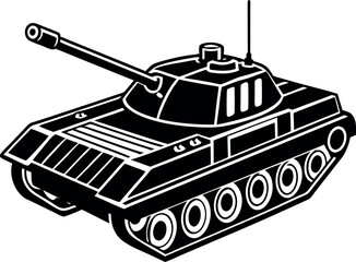 military tank silhouette vector illustration artwork Design on a white background
