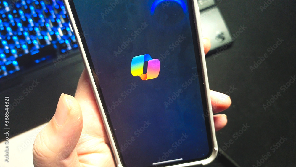Microsoft CoPilot AI Assistant App on iPhone Screen - Boost ...