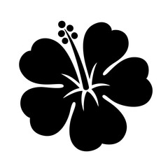 Sticker - Hibiscus flower simple icon