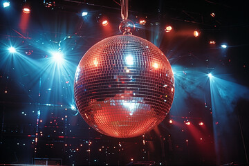 Sticker - disco ball with lights