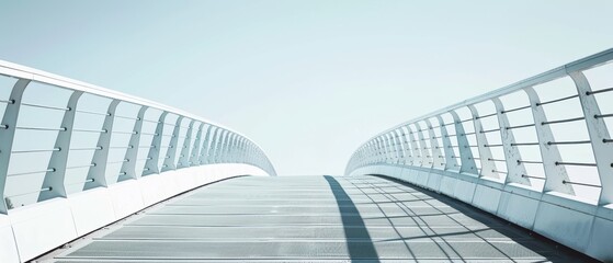 Wall Mural - A bridge with a railing and a white railing