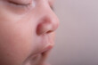 © natrocfort - Newborn human baby tiny little lips mouth