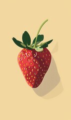 Wall Mural - strawberries illustration , Generate Ai