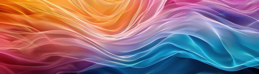 Wall Mural - Vivid abstract waves of color creating a mesmerizing and dynamic background. Perfect for creative projects, art designs, and visual concepts.