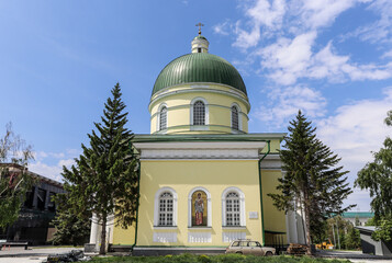 Omsk, Omsk Region, Russian Federation - June 5, 2024. St. Nicholas Cossack Cathedral