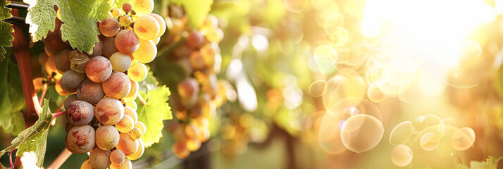 Poster - A bunch of grapes hanging from a vine