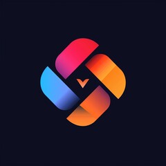 Poster - shapes and contrasting colors Logo Template Design