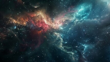 Wall Mural - enchanting space galaxy canopy adorned with celestial elements and cosmic details