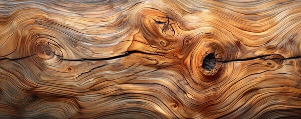 Wall Mural - light teak wood texture with knots
