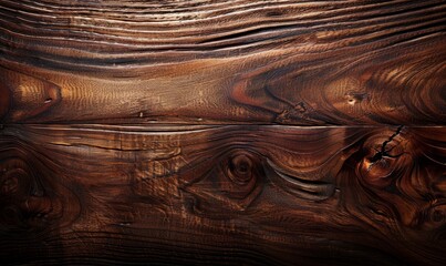 Dark birch wood surface with polish