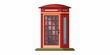 © guntapong - classic, old-fashioned phone booth stands alone on white background, oozing nostalgia and readiness for recreation, isolated, phone, white, booth