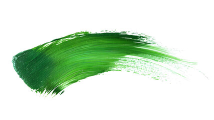 Wall Mural - Green Brush Stroke isolated on white background
