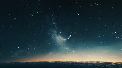 Wall Mural - Starry Night Sky with Twinkling Stars and Planets - Infinite Outer Space Scene Beyond Earth