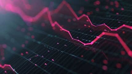 Poster - Abstract Stock Market Decline Visualization