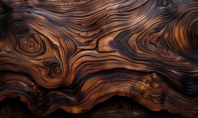 Dark teak wood surface with polish