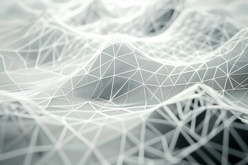 Mesh or net with lines and geometric shapes detail.3d design