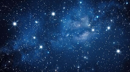twinkle star blue. milky way galaxy in dark blue night sky. abstract minimalist background with glit