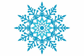 Wall Mural - illuminated, pattern, white, festive, Snowflake Pattern on White Background Illuminates