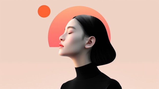 Minimalist art simple and clean digital illustrations with minimal details