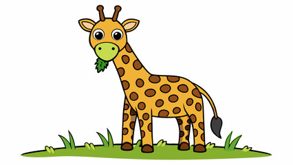 giraffe cartoon isolated on white