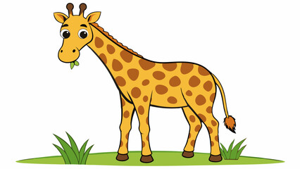 Wall Mural - giraffe cartoon isolated on white