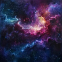 Wall Mural - Universe abstract background, colorful space galaxy clouds nebula, stary cosmos, universe wallpaper