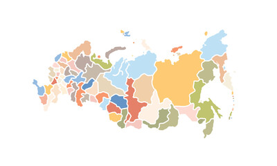  Russia map isolated modern colorful style. for website layouts, background, education, precise, customizable, Travel worldwide, map silhouette backdrop, earth geography, political, reports. 