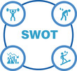 © Pongsakorn - SWOT concept banner icon contain of strengths, weaknesses, opportunities, and threats vector illustration