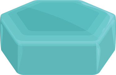 Poster - Simple turquoise hexagon platform provides a clean and modern backdrop for product showcasing