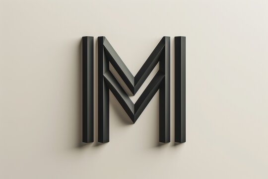 A minimalist illustration of the letter M characterized by clean lines and simple shapes perfect for conveying a sense of simplicity and elegance.