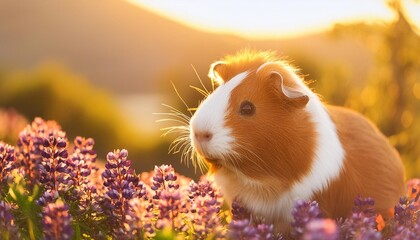 Sticker - little guinea pig in summer