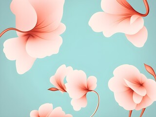 Sticker - background with flowers