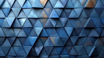 Poster - Stylish tile diagonal ornament of geometric triangle shapes. Abstract geometric mosaic seamless pattern.