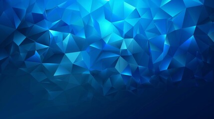 Poster - background with a blue polygonal pattern. modern design with blue polygons.