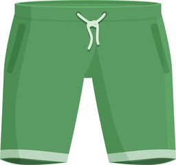 Wall Mural - Green sport shorts with pockets, showcasing summer fashion trends