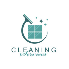 Wall Mural - cleaning service design with window glass squeegee isolated on white background