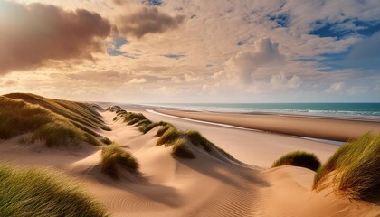 Canvas Print - dune beach at the north sea coast germany