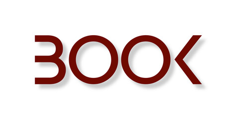 Poster - Parola BOOK  con sfondo colorato gradiente