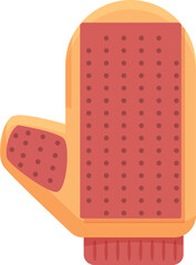 Poster - Yellow oven mitt with red silicone details, protecting hands while cooking