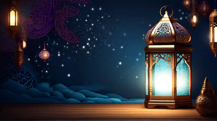 Islamic arabic lantern for ramadan kareem eid mubarak background