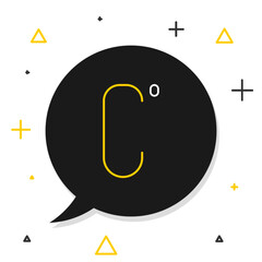 Poster - line celsius icon isolated on white background. colorful outline concept. vector