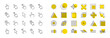 © blankstock - Mouse cursor, hand finger and press here set. Design shape elements. Click pointer line icons. Computer arrow, interface tool and web point line icons. Vector
