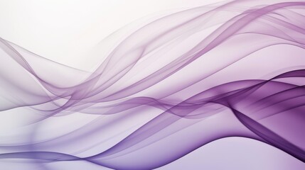 Sticker - Abstract Purple Waves on White Background