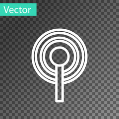 Poster - white line antenna icon isolated on transparent background. radio antenna wireless. technology and n