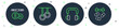 © vector_v - Set line Gymnastic rings, Headphones, Barbell and Sports doping with dumbbell icon. Vector